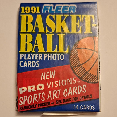 Fleer 1991 NBA Basketballkarten Pack 