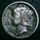 1918-S Mercury Dime - 90% Silver - Free Shipping!