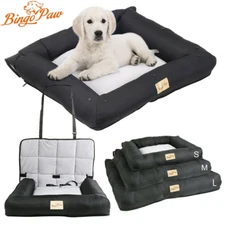 Extra Stable Dog Car Seat Washable Dog Booster Waterproof Travel pet Bed w/ Belt