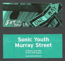 SONIC YOUTH Vintage 2002 PROMO Vinyl STICKER DECAL app 6x2 for Murray CD MINT