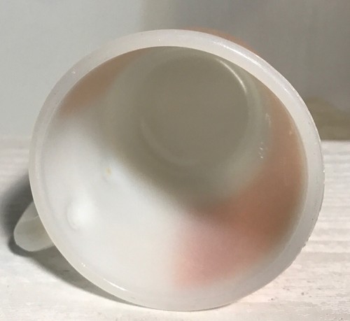 Vtg Anchor Hocking Fire King Mugs Orange White Pattern Milk Glass Set Of 3 USA - Picture 5 of 20