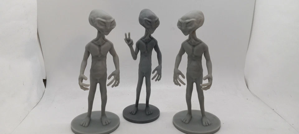 3 Extraterrestrial Ufo  Aliens Figures 6" x 1/2 Tall Custom made Unfinished - Image 3 of 4