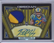 DARRELL HENDERSON 2019 Obsidian Yellow Jersey Patch Auto Rookie LA Rams 25/25