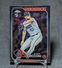 Slade Cecconi Refractor Rookie RC 2024 Topps Chrome Card 77 Arizona Diamondbacks