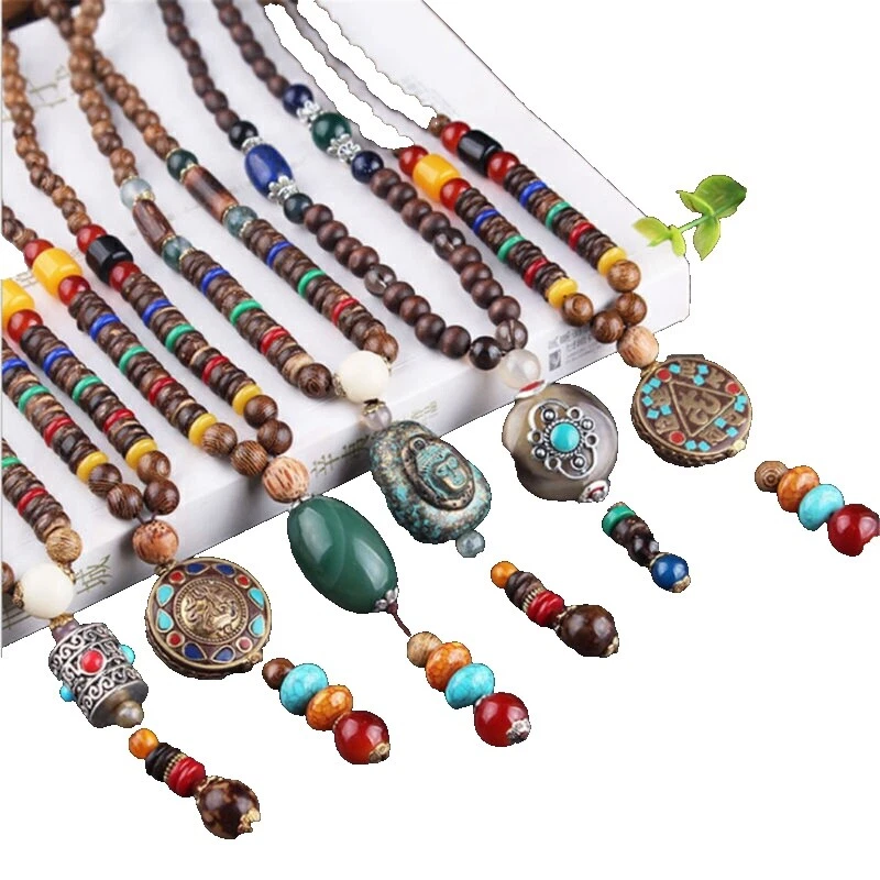 Wooden Beaded Bohemian Fashion Necklaces & Pendants