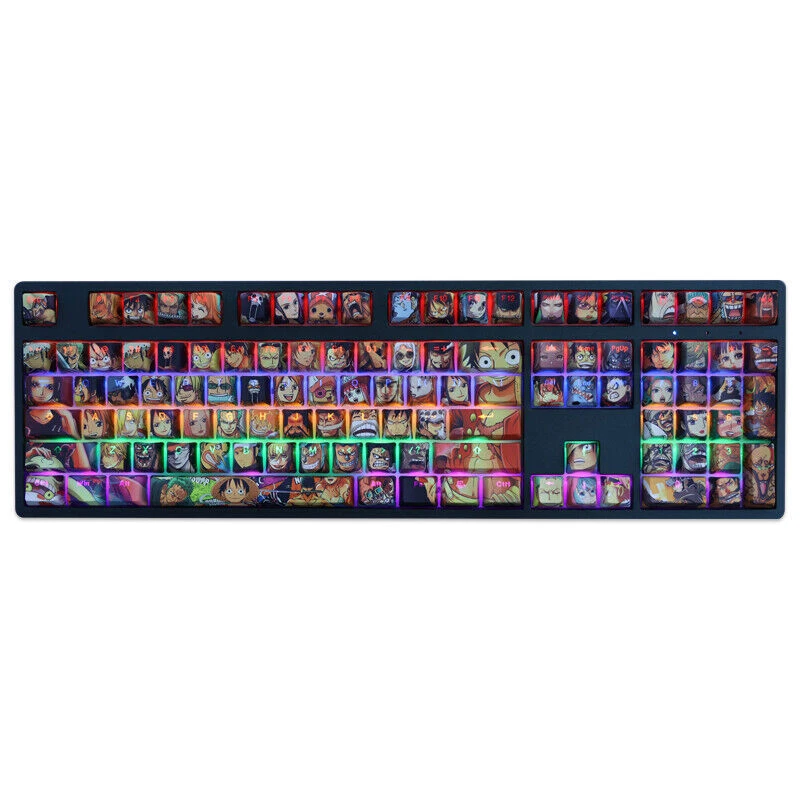Anime ONE PIECE PBT Transparent Keycaps Cherry MX for Mechanical Keyboard 108 - Image 3 of 4