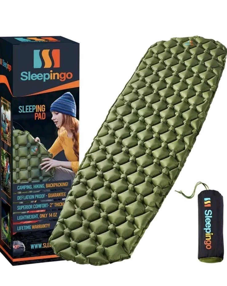 Almohadilla para dormir Sleepingo Camping - Alfombra, (grande), ultraligera 14,5 OZ, mejor dormir