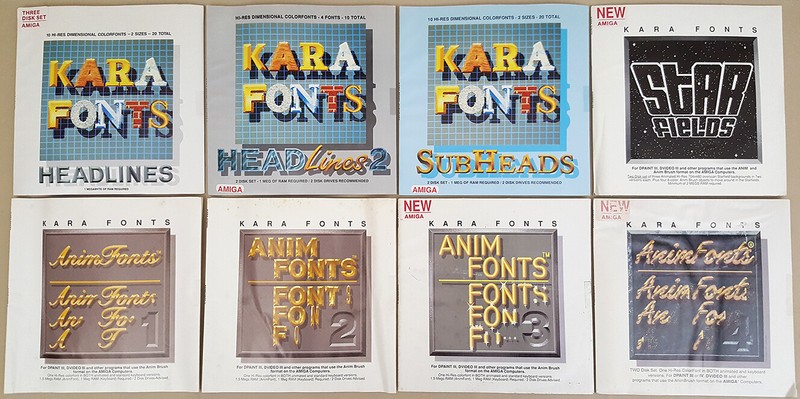 Kara Font ColorFonts Collection - 1987-1991 for Commodore Amiga BOXED!