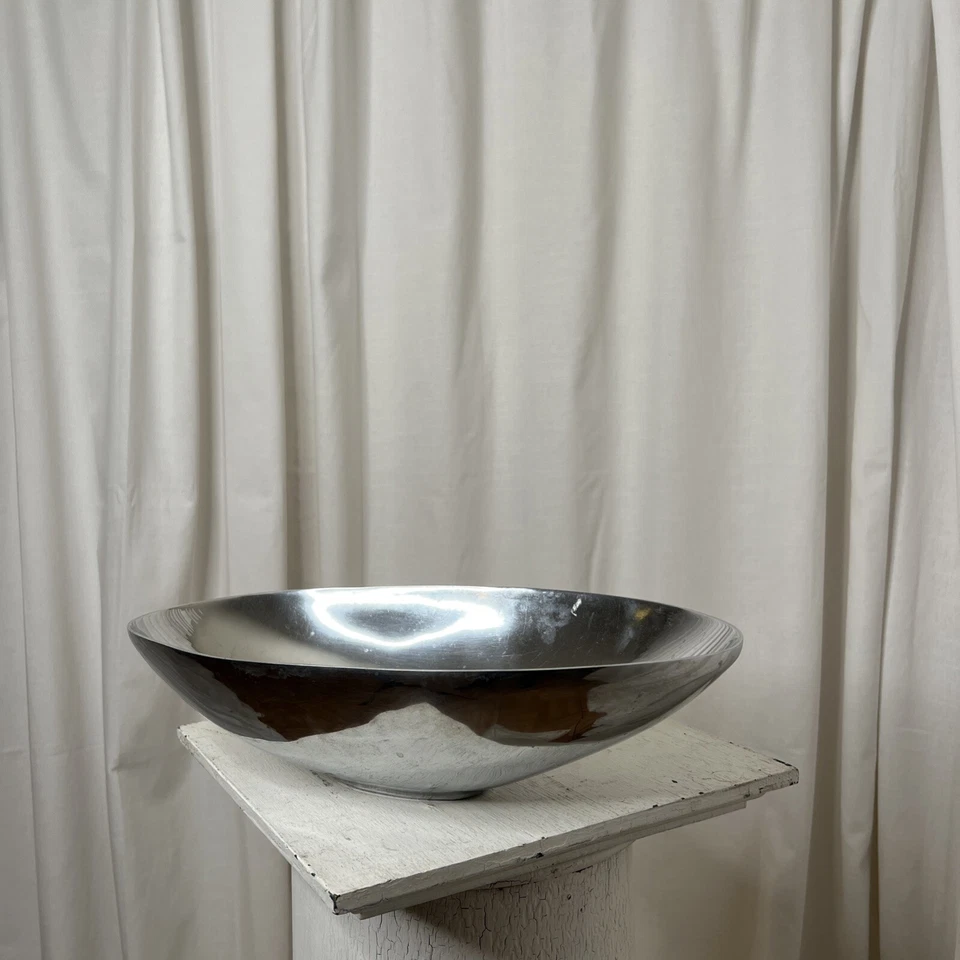 Frutero de plata moderno de mediados de siglo Hecho en México vintage primitivo MCM Foto 2 de 4