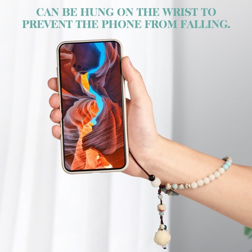 2 PCS Mobile Phone Chain Natural Stone Wrist Strap Hanging Charm - Zdjęcie 2 z 12