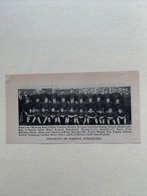 Vermont Catamounts & Worcester Polytechnic Inst 1938 Football Small Team Picture