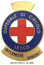 LECCO OSPEDALE DI CIRCOLO CROCE ROSSA ITALIANA DSTINTIVO INFERMIERE GENERICO