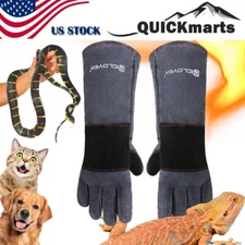 Anti-Bite Training Gloves Animal Handling Snake Dogs Cats Chew Protective Mitts