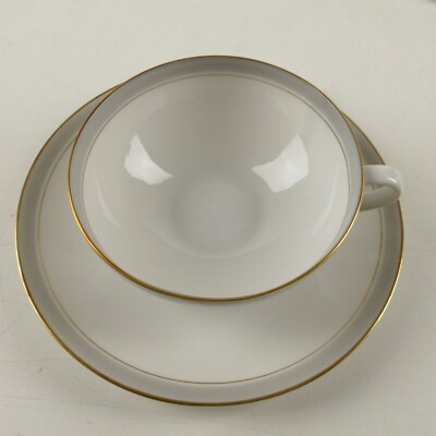 Arzberg Gretsch Graufond Tasse mit Untertasse A-1894