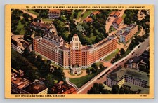 Hot Springs National Park Arkansas Army &amp; Navy Hospital Aerial View AR Postcard