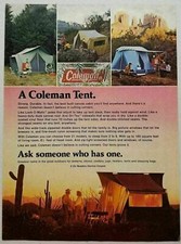 1973 Print Ad Coleman Tents Family Camping in USA