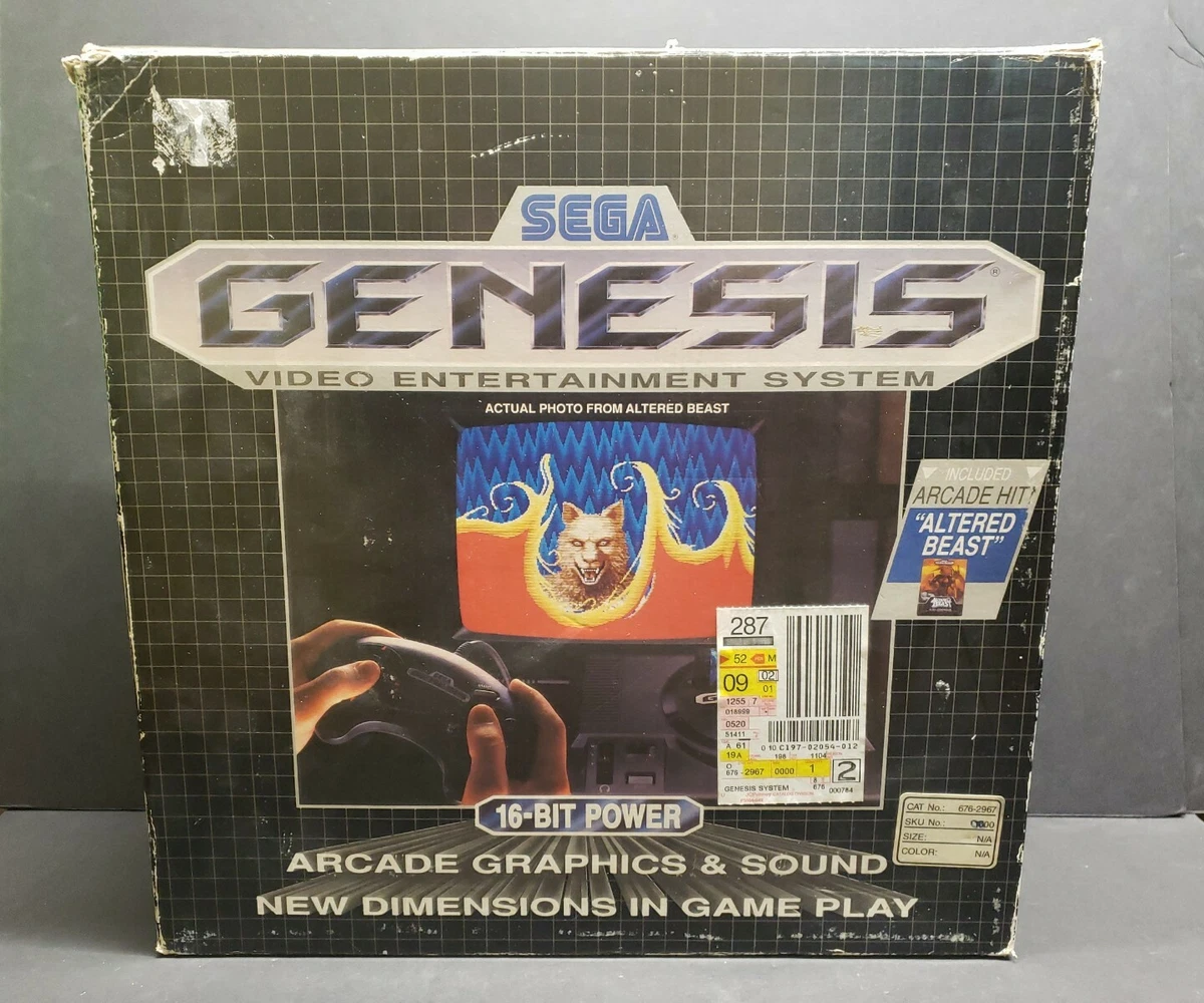 Sega Genesis Model 1 Altered Beast Boxed Complete Black Console NTSC
