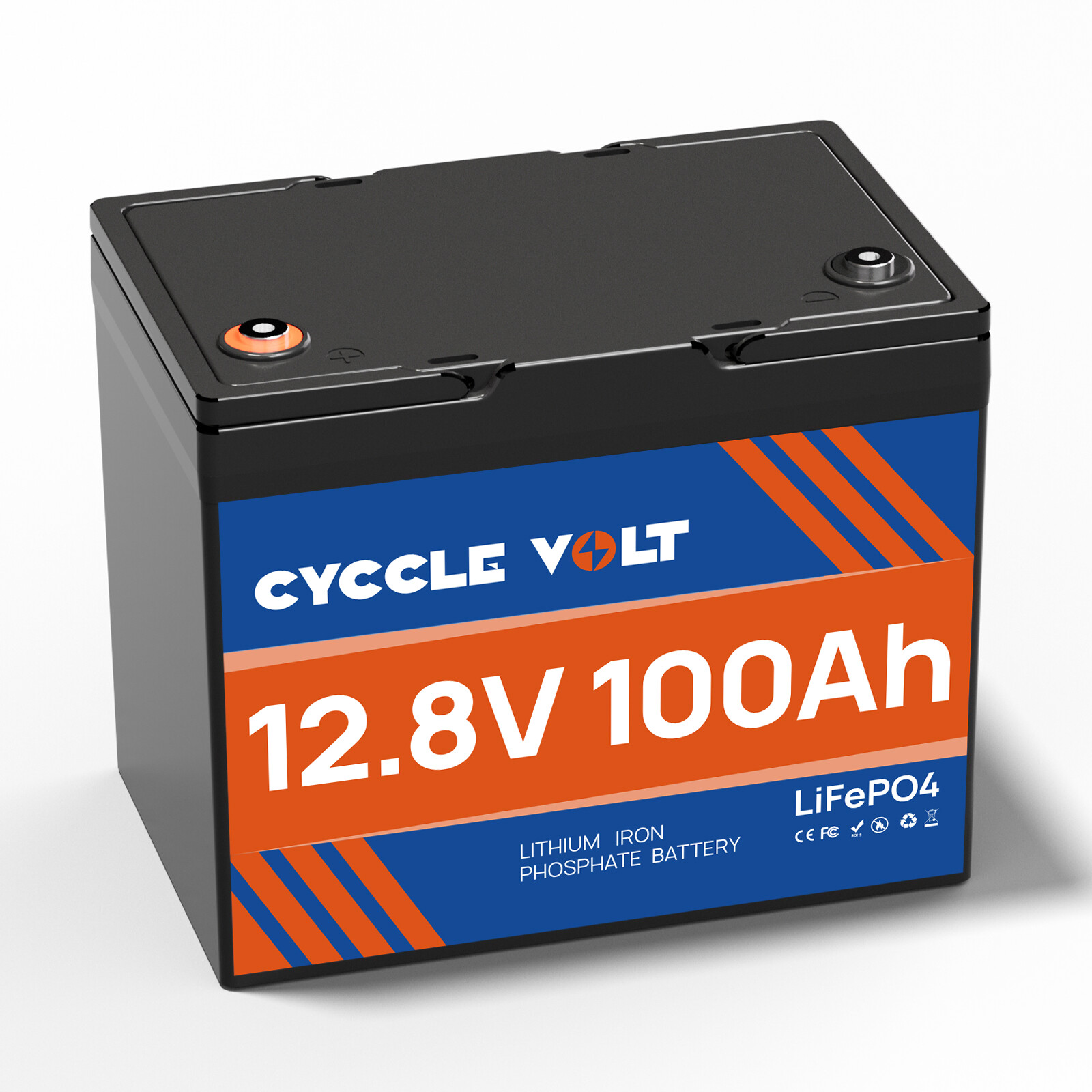 CYCCLEVOLT 12V 100Ah LiFePO4 Battery 6000+Cycle for Solar RV Marine Power Backup