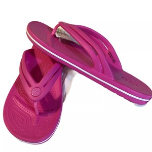 New Crocs Sandals Crocband Flip Womens Size 9 Flip Flop Pink Thong Comfort Shoe | eBay