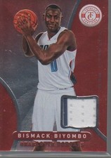 BISMACK BIYOMBO 2012-13 PANINI TOTALLY CERTIFIED RED MATERIALS JERS ROOKIE #117