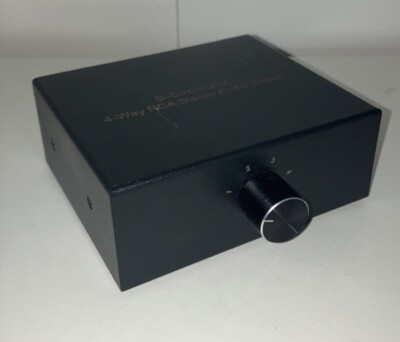 RCA Stereo Audio Switch 4-Way Bi-Directional L/R Sound Channel Audio Switch