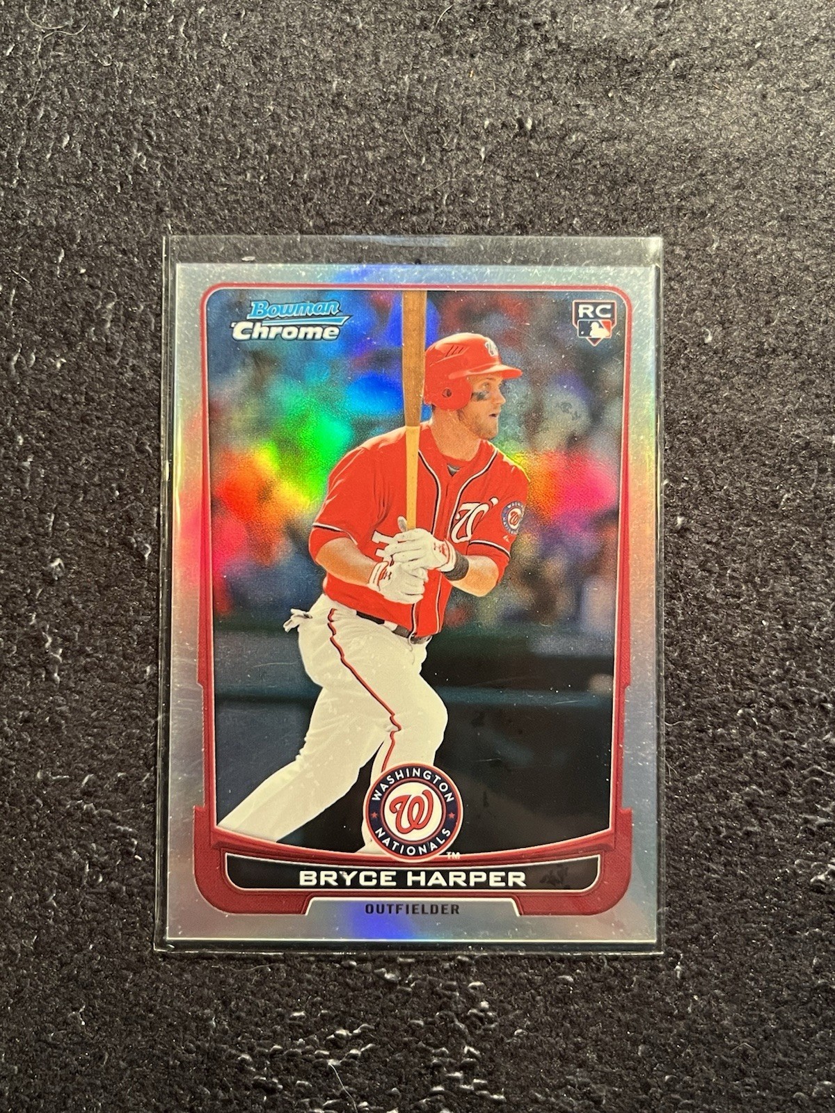 2012 Bowman Draft Picks Bryce Harper Chrome RC Refractor #’d /300