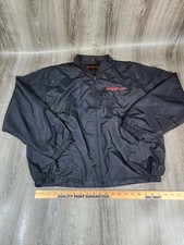 Snap-On Tools Zip-Up Windbreaker Jacket L Black Destinations Embroidered Logo