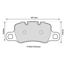 Pagid RSC1 Ceramic Disc Rear Brake Pads For Porsche 911 Turbo Inc S, GT3 / RS
