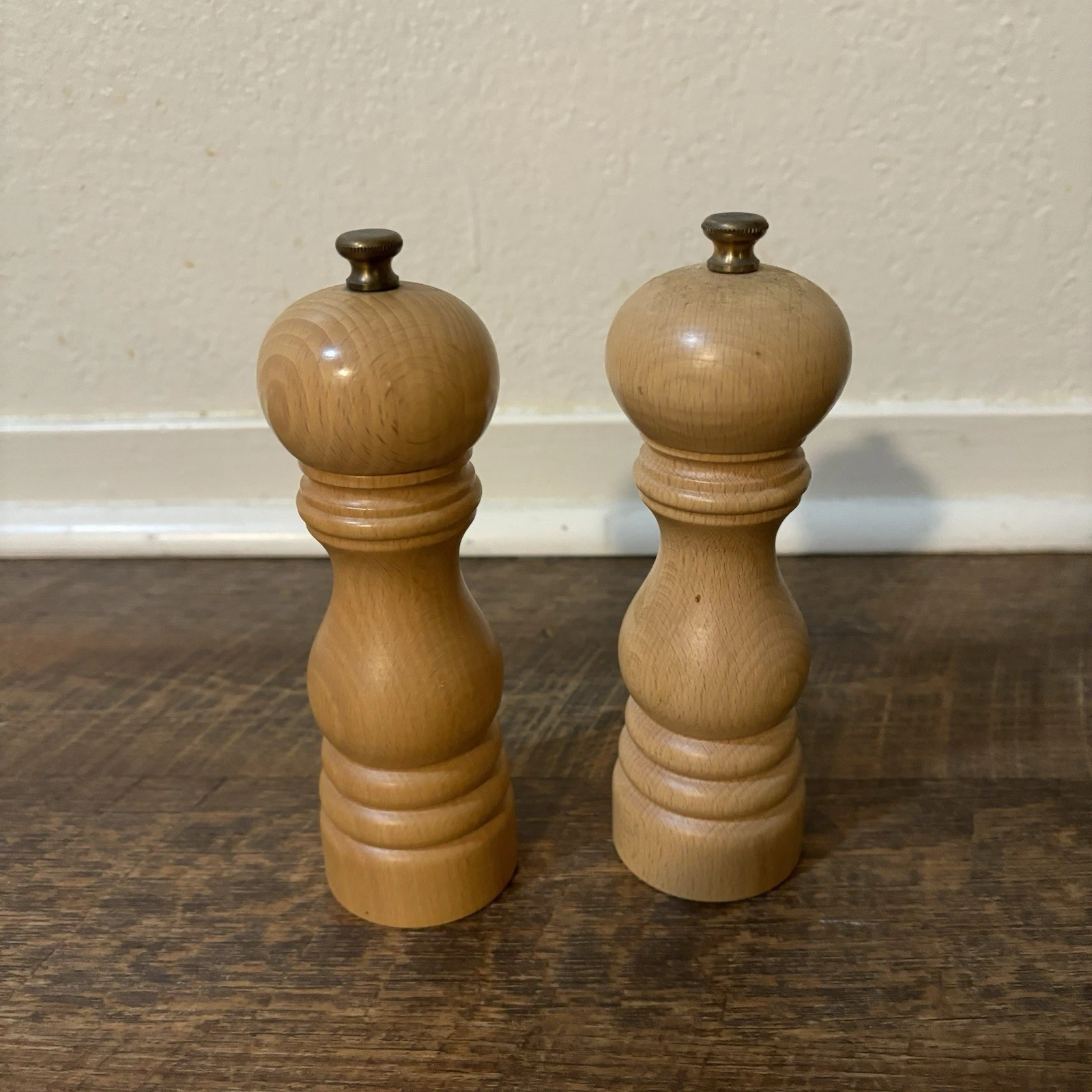 Peugeot Paris Natural Beechwood Salt and Pepper Mill Set 7"