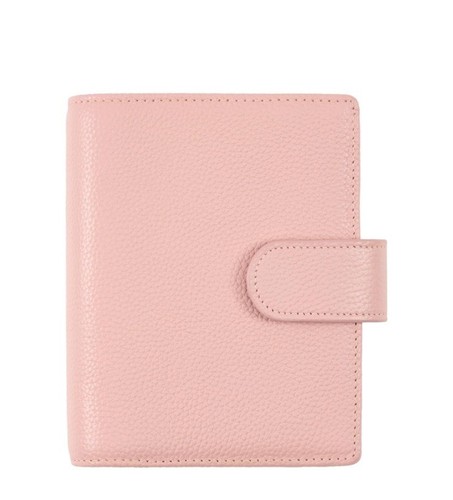 Leather A7 Binder Wallet, Refillable 6-Ring Pocket Size Ring Planner, Deluxe