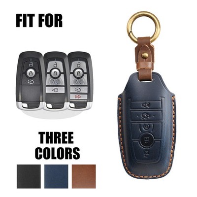Funda para llavero inteligente con llave de cuero protectora de piel accesorios