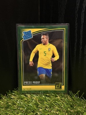 2018-19 Panini Donruss - Rated Rookie Arthur Melo #185 Press Proof Green (RC)