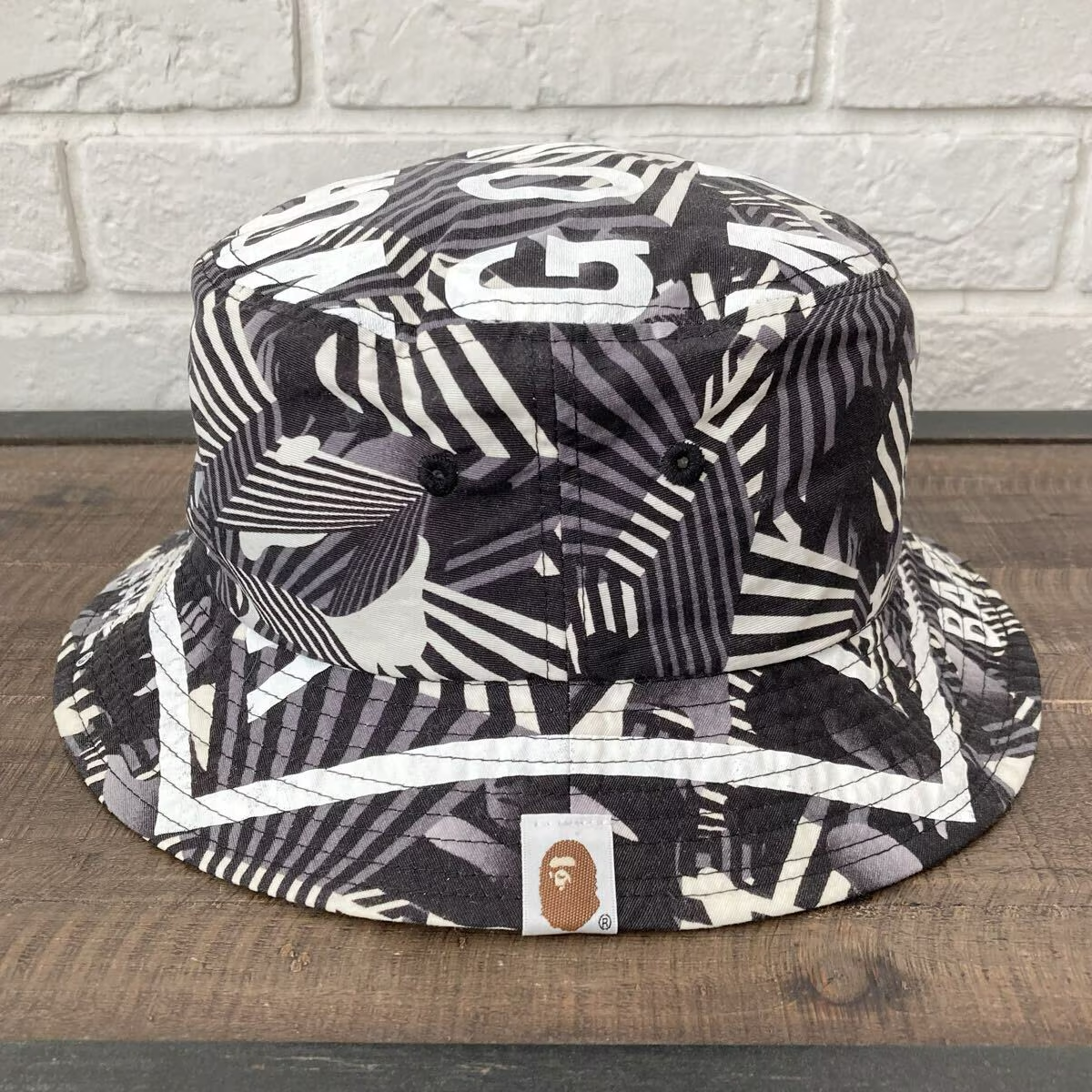 BAPE Dazzle Camo Bucket Hat A Bathing Ape Size M | eBay