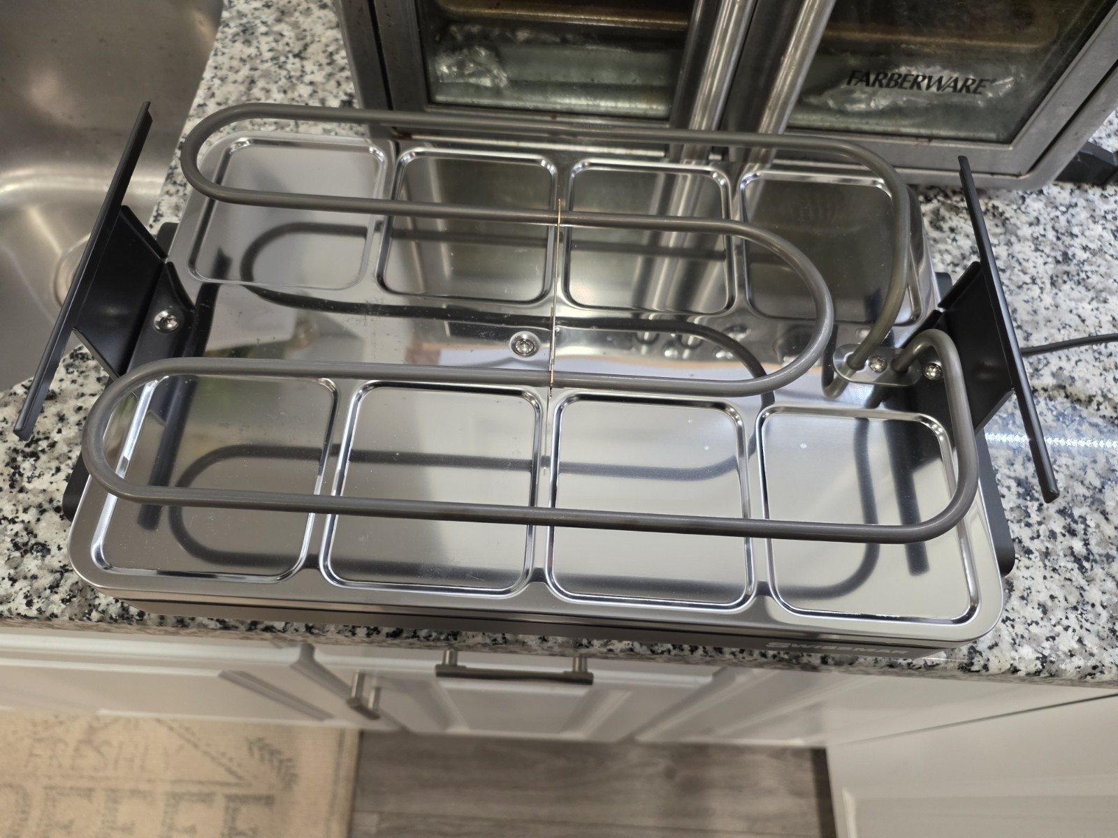 Swissmar Classic Raclette Grill - Red Non-Stick Reversible - 8 Person 6 Pans