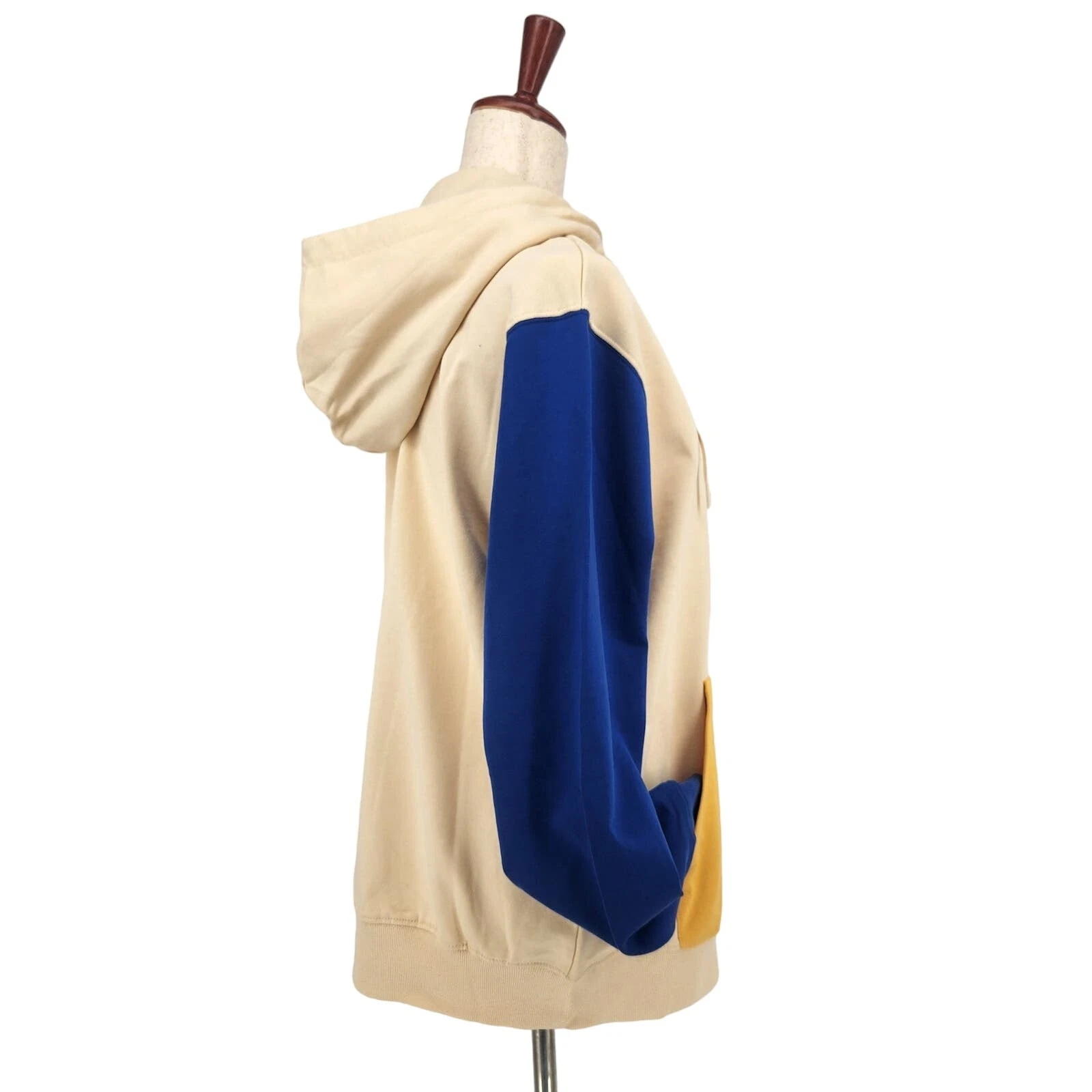 OFF WHITE Felpa con cappuccio GOODEE x Kotn donna avorio colorblock relaxed oversize canguro taglia S