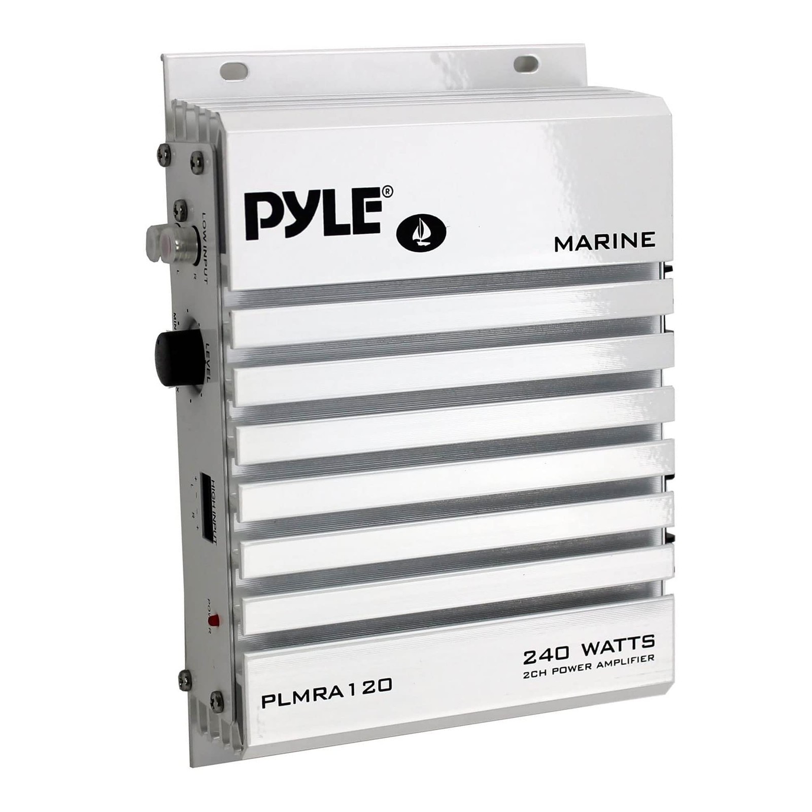 Pyle Hydra Marine Amplifier - Upgraded Elite Series 240 Watt 2 Channel Audio