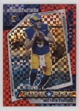 2021 Panini Rookies & Stars Airborne Red Plaid Prizm Matthew Stafford 1fa0