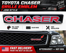 Toyota Chaser Grille Emblem Badge Red Silver Jdm Style Aftermarket Toyota Chaser Grille Emblem Badge Red Silver Jdm Style Aftermarket