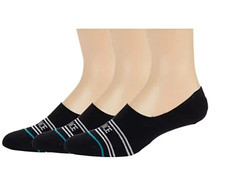 Stance L20651 Unisex Black Basic 3-Pack No Show Socks Size M