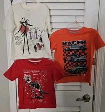 Set Of 3~Racer, Tyrannosaurus, King Of Fright ~ T-Shirt Size 5/6