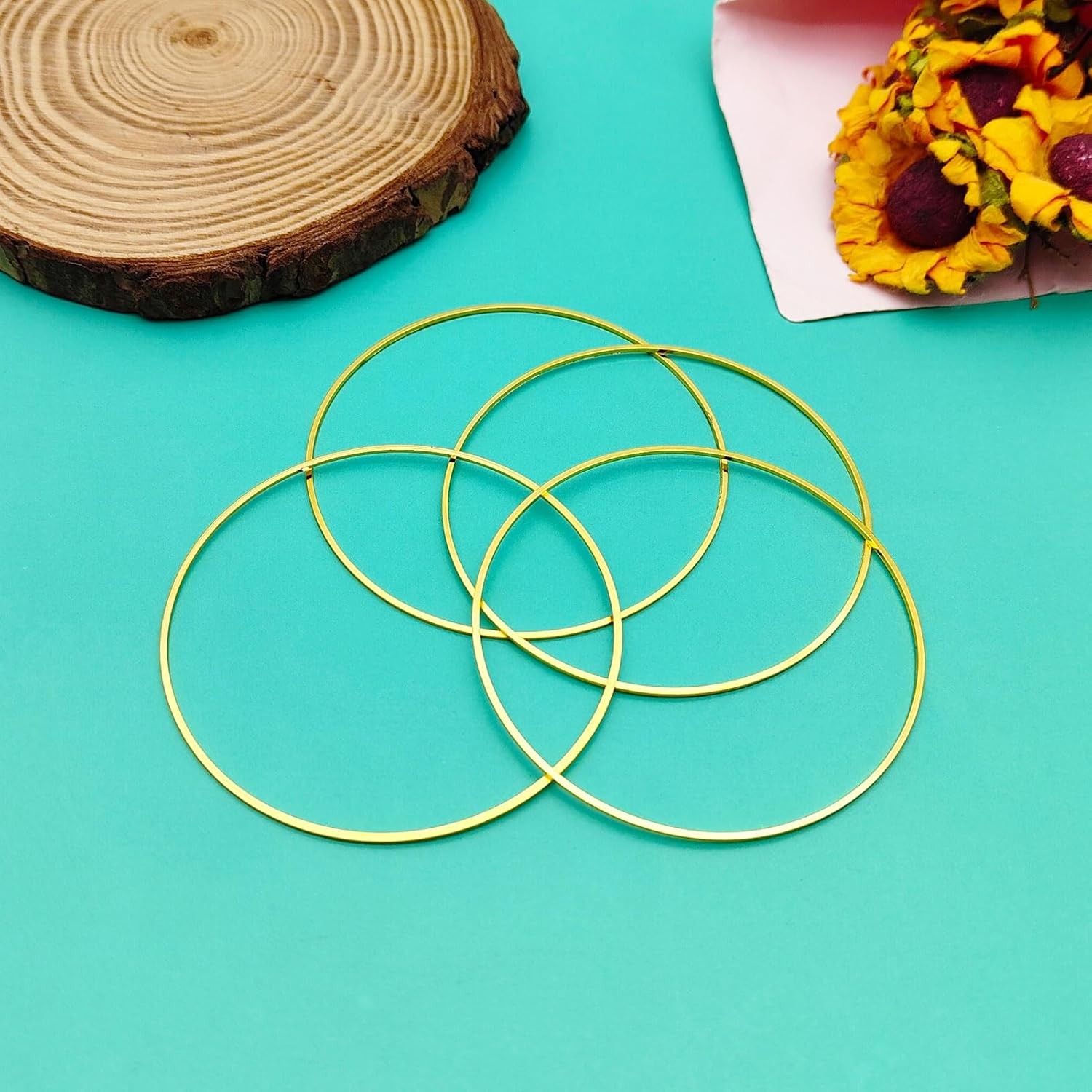 440pcs 60mm Earrings Beading Hoop for Jewelry Making,Beading Gold 
