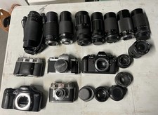 HUGE Lot of Vintage Film Cameras and Lenses AS-IS for Parts or Repair Untested