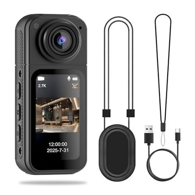 POV ActionKamera, 2,7K mit 180°-Ultraweitwinkel-Sportcamera 1.47 Zoll Display