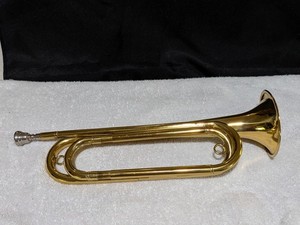 Vintage Rexcraft US Regulation Brass Bugle w/ Mouthpiece Made in USA