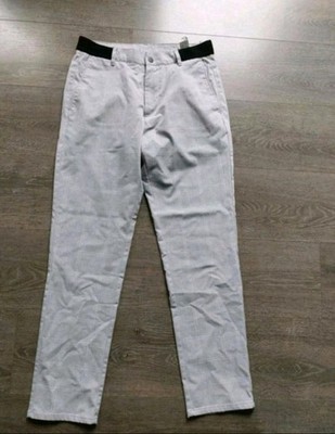 ZARA Herren Stoffhose Chino Grau Kariert Slim Fit Gr. S / 30   Top Zustand!