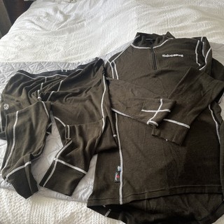 HALVARSSONS MERINO WOOL & OUTLAST MOTORCYCLE BASE LAYER TOP & BOTTOMS LARGE/XL