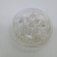Vintage Round Clear Thick Glass Flower Frogs 11 Holes 3.5" Diameter