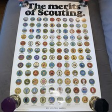 Vintage USA Cub Scout Poster For Cub Scout Badges/Merits