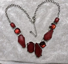 Red Acrylic Adjustable Fashion Chain Necklace