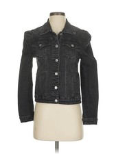 Aqua Women Black Denim Jacket XS
